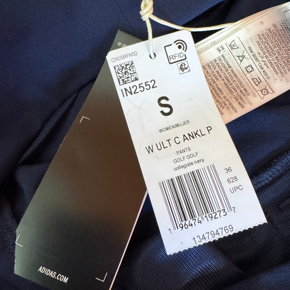 Adidas Ultimate365 Ankle Golf Pants Womens Small Collegiate Navy NWT - Picture 7 of 10
